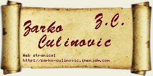 Žarko Čulinović vizit kartica